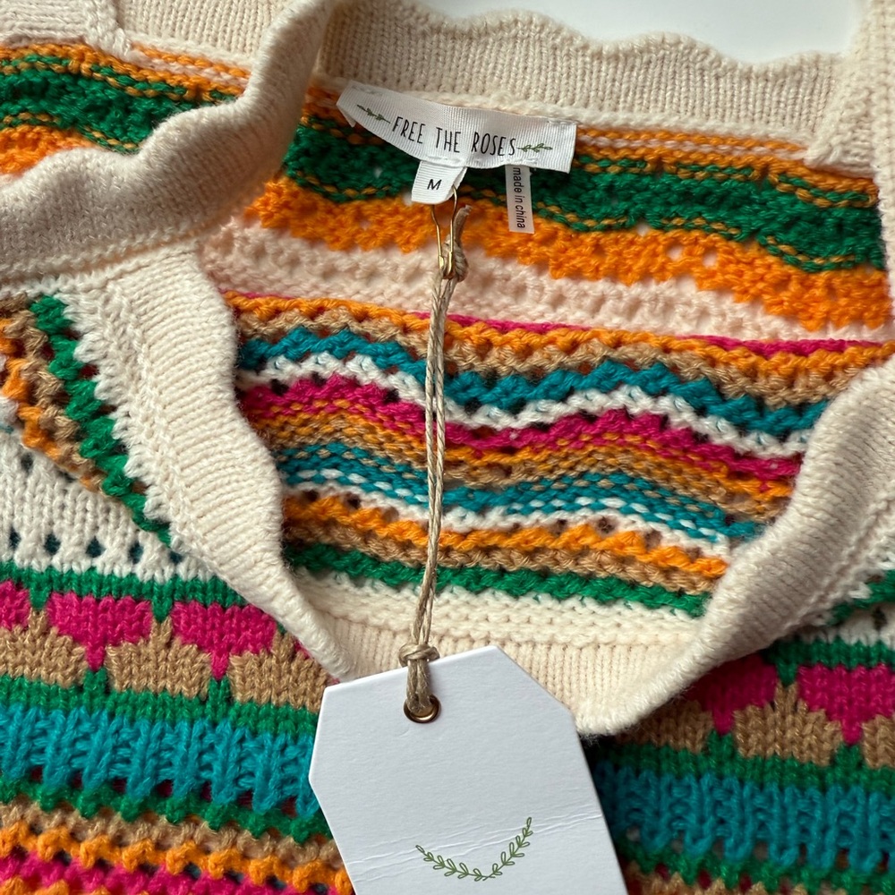 Free the Roses Multicolor Knit Top - Picture 2 of 2